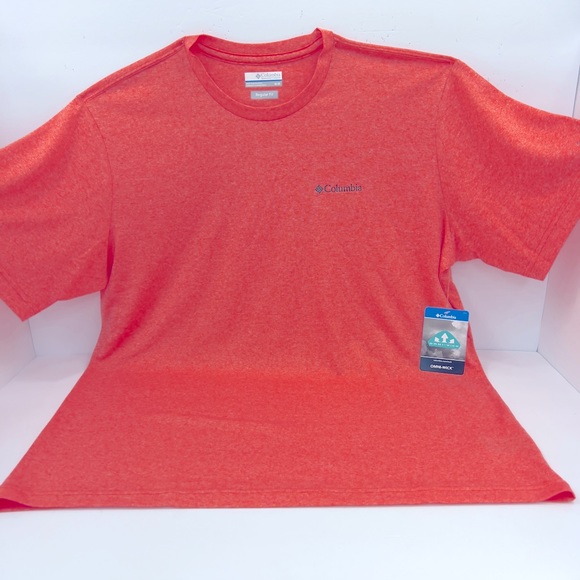 COLUMBIA RED SHORT SLEEVES T-SHIRT, SIZE MEDIUM, “OMNI-WICK” TECHNOLOGY - Picture 5 of 13
